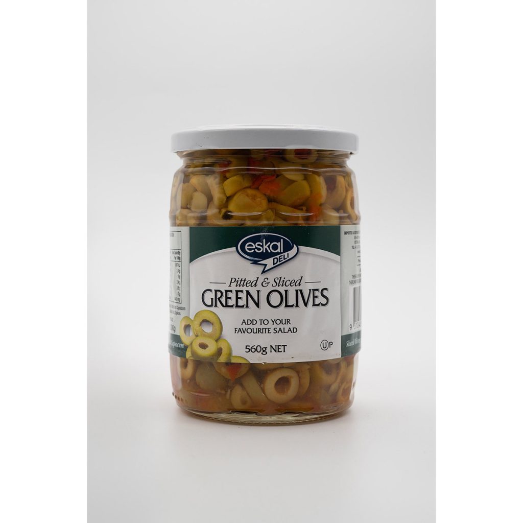 Israel Olives Ripe Eskal Pitted & Sliced Green Olives 560g Israel - European Grocery Store