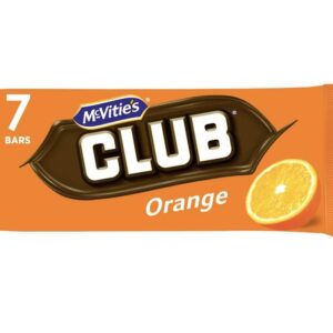 Mcvitie’s orange club 7 bars 154g